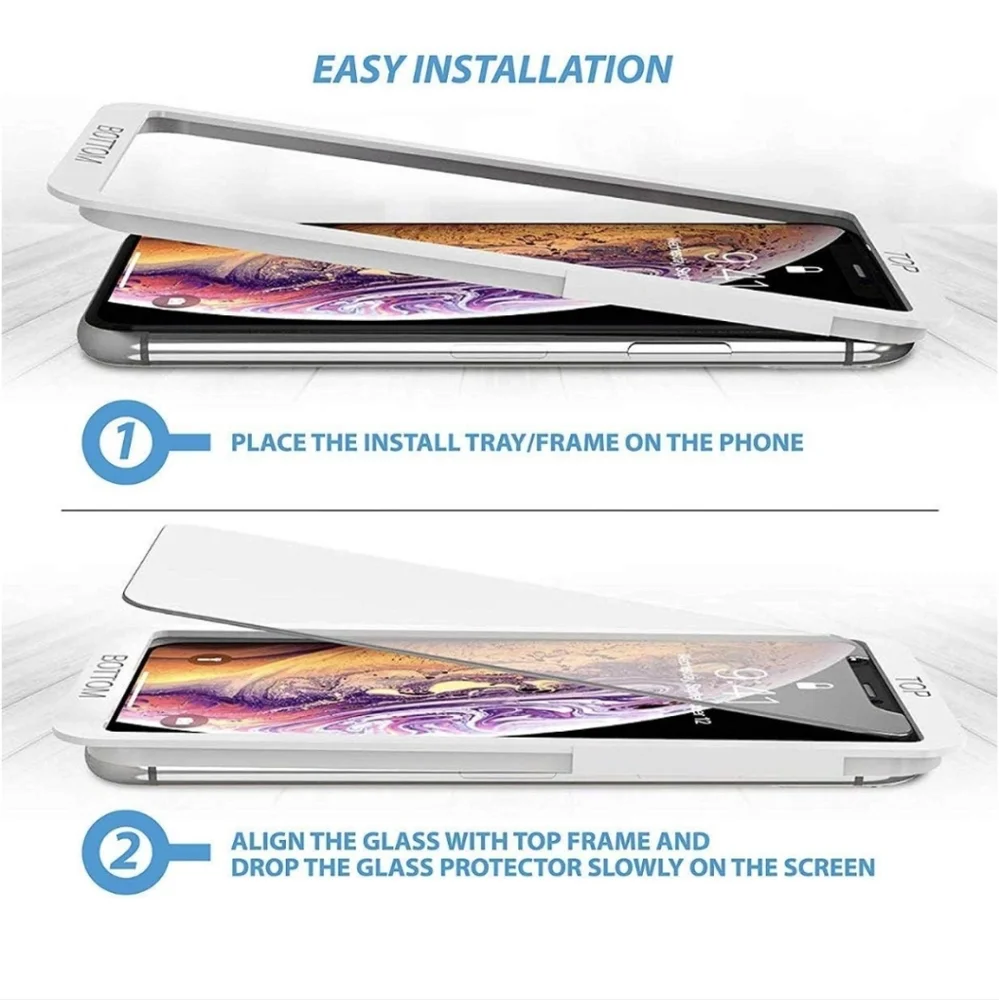 Screen Protector for iPhone X, XS, 11 Pro, Beam Electronics Tempered Glass 4pack